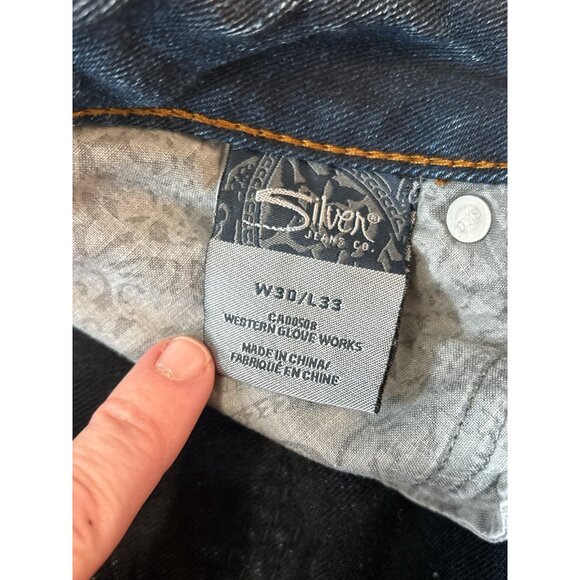 Silver Jeans Aiko Bootcut Jeans Womens 30x33 Blue Stretch Denim Low Rise - Picture 9 of 11